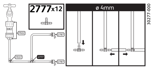 2777 0012 - T-Piece Connectors 4mm