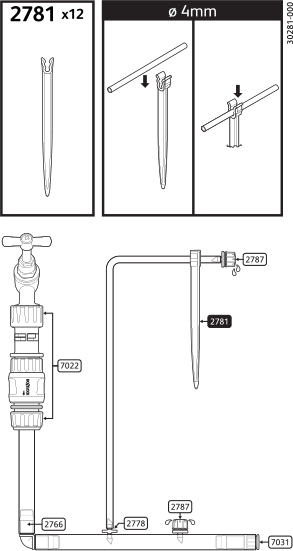 2781 0012 - Peg/Stakes 4mm