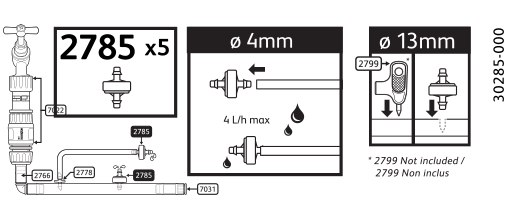 2785 - 4 LPH End of Line Pressure Compensating Dripper