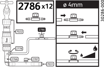 2786 0012 - 360° Adjustable Mini Sprinklers