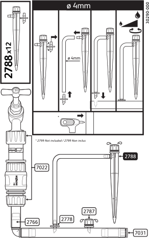 2788P0000 - End-of-line Adjustable Sprinkler Spikes