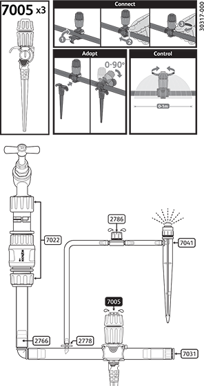 7005 0000 - Easy Drip Universal Sprinkler