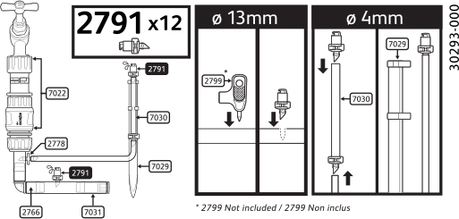 2791 0012 - 180° Micro Sprinkler