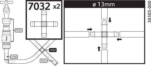 7032 0002 - Cross Fittings