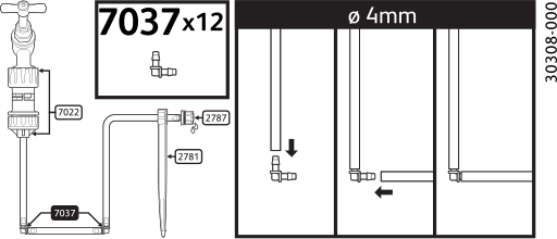 7037 0012 - 4mm Elbow Connector