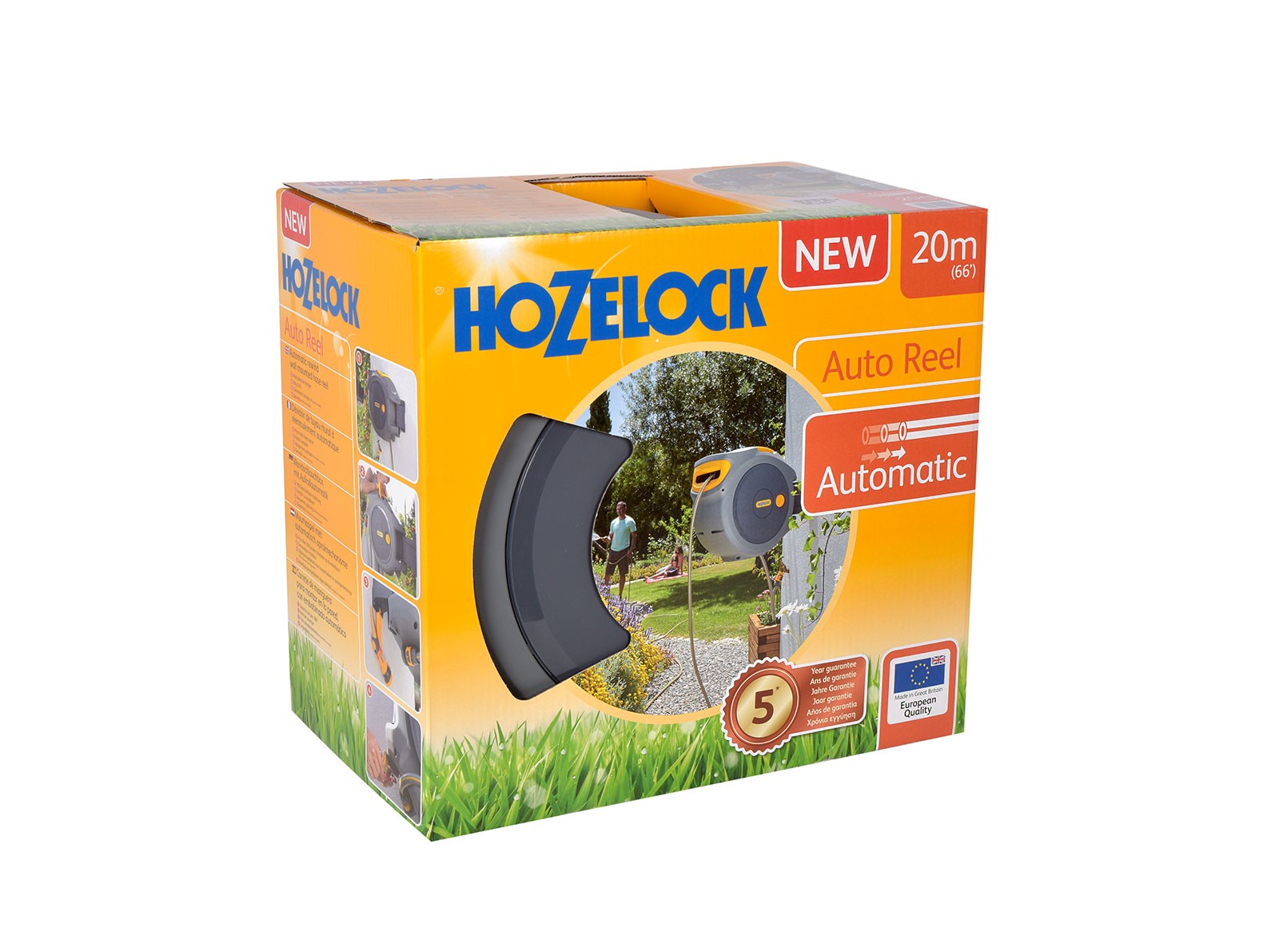 Hozelock 2499 60m Hose Reel with 30m Ultraflex Hose - Lawnmowers